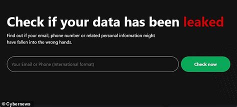 Check if your data has been leaked